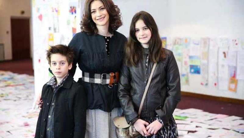 Andreea Berecleanu, alături de copiii ei