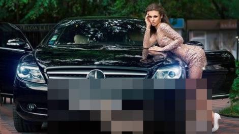O tânără din Chișinău a vrut să pozeze sexy pe capota mașinii. Un detaliu a făcut-o de râs - FOTO