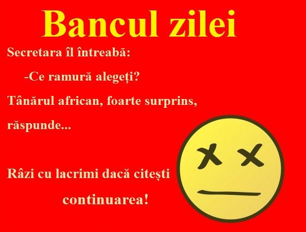 Bancul zilei: Un tânăr african se înscrie la facultate. Secretara îl întreabă...