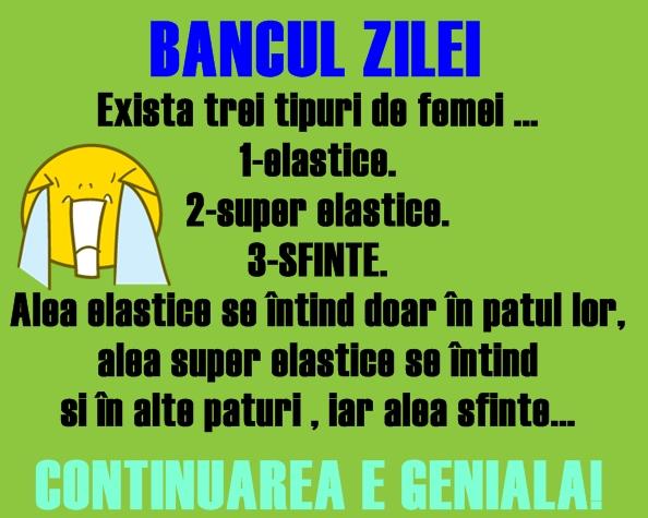 Bancul zilei: Există trei tipuri de femei...