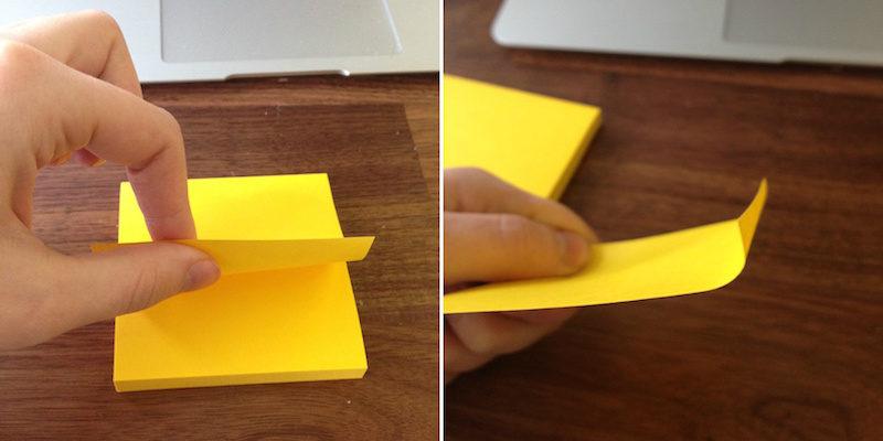 Ai făcut greșit asta p&acirc;nă acum! Așa se folosește corect un post-it! Puțini știau acest truc!