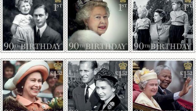 Carte poștală cu timbre, la aniversarea celor 90 de ani