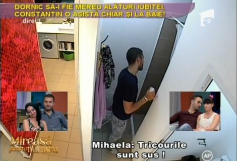 Amorezii au fost surprinşi în ipostaze incendiare! Până unde au mers Constantin și Mihaela la duș