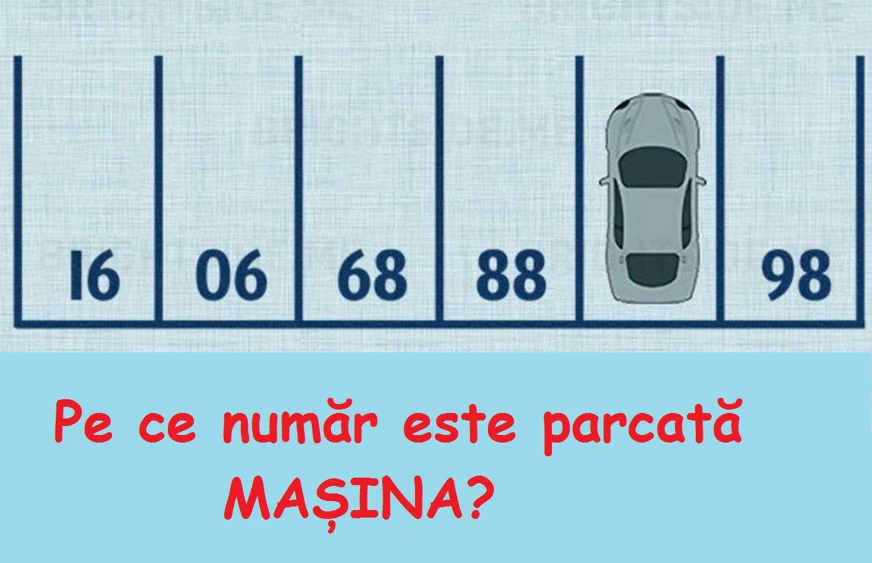 TESTUL pe care un copil &icirc;l rezolvă, iar un adult este pus &icirc;n dificultate! Pe ce NUMĂR este parcată mașina?
