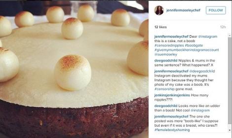 O femeie a rămas fără contul de Instagram, după ce a postat o imagine cu.. un tort. "Cum să faci așa ceva???"