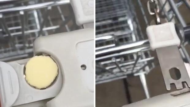 Cum deblochezi un cărucior de supermarket, fără monedă? Este mai simplu dec&acirc;t ai fi crezut - VIDEO