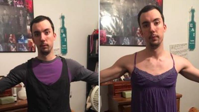Un bărbat a îmbrăcat hainele iubitei sale, apoi s-a pozat și a pus totul pe internet! Motivul este halucinant!