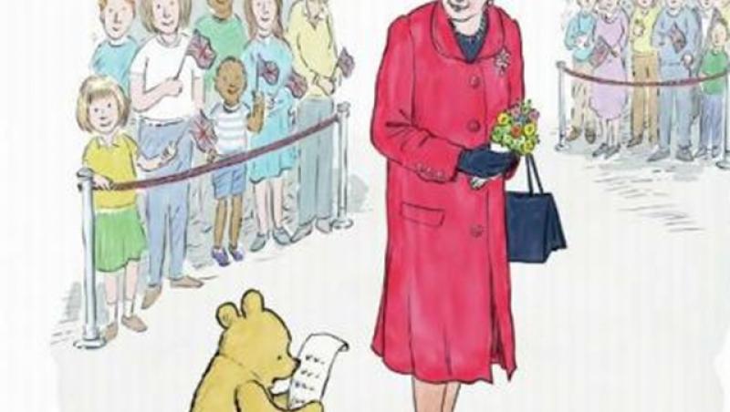 Frumoasa lume Disney! Cel mai simpatic ursuleţ din lume împlineşte 90 de ani! Winnie-The-Pooh îşi serbează ziua alături de regină Elisabeta a II-a