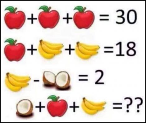 Opt din zece adulţi greşesc răspunsul! Problema de matematică pe care puţini ştiu să o rezolve. Crezi că ai şanse?