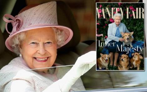 Regina Elisabeta a II-a, pe coperta unei reviste mondene, alături de căţeluşii ei!