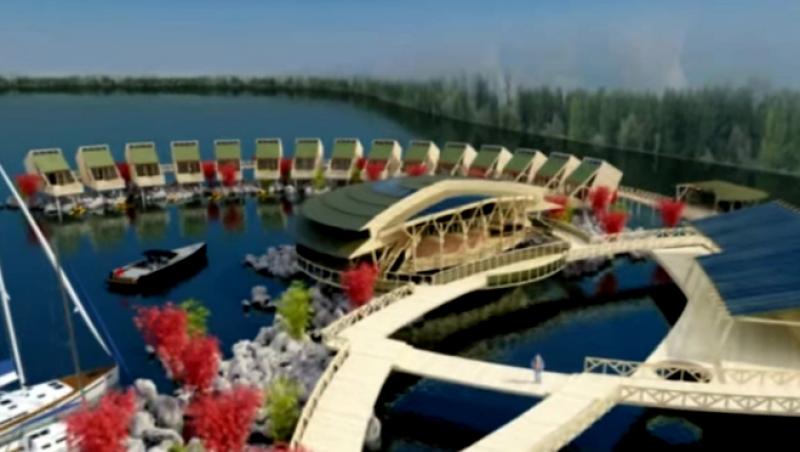 Bora Bora e amintire! Se deschide prima stațiune exotică din România: un sat de vacanță plutitor