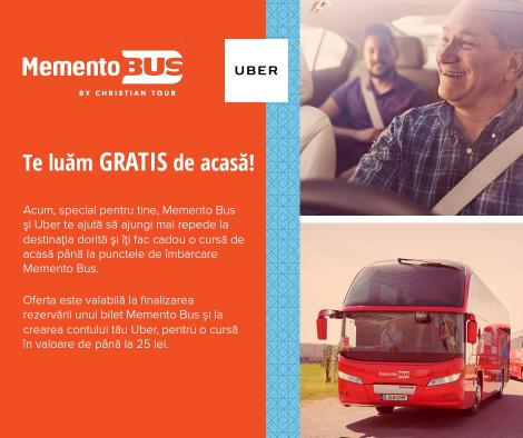 Memento Bus și Uber te iau gratis de acasă!