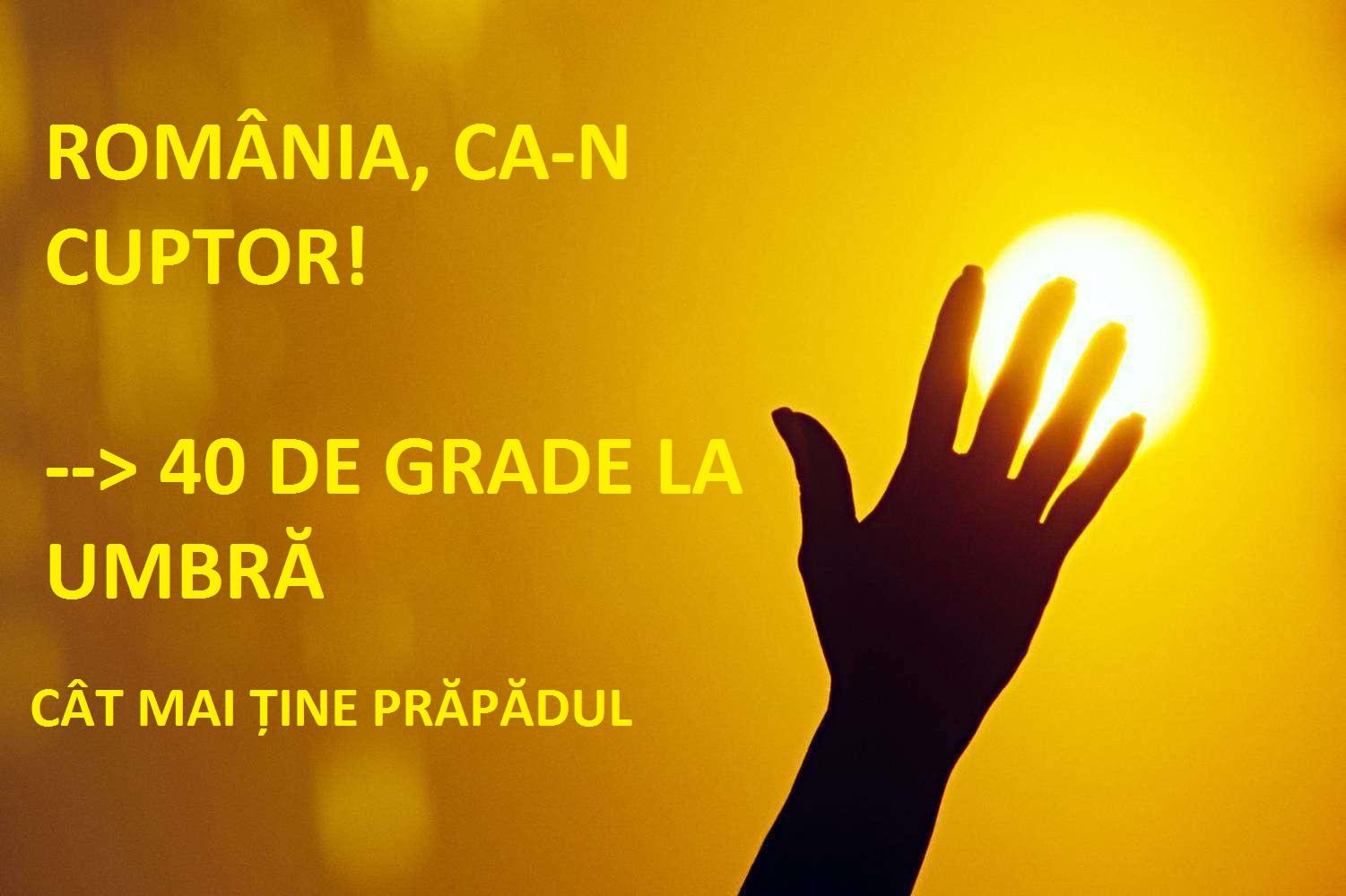 Meteorologii au emis un nou Cod Galben, cu temperaturi de p&acirc;nă la 40 de grade, &icirc;n București și &icirc;n alte 21 de județe. P&acirc;nă c&acirc;nd ține canicula