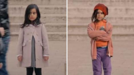 VIDEO EMOȚIONANT: O fetiță s-a deghizat într-un copil bogat și apoi într-un copil al străzii. Reacția unui bărbat a făcut-o să izbucnească în lacrimi - VIDEO