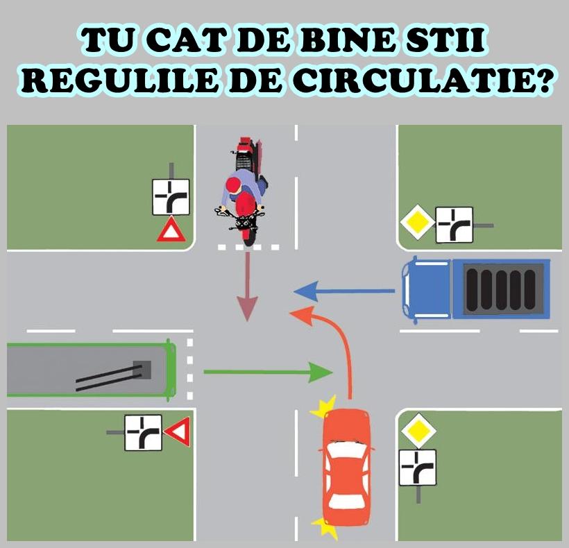 Ai curaj să încerci? Care este ordinea de trecere prin intersecţie? Cei mai mulţi dintre şoferi greşesc