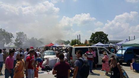Explozie la târgul de vechituri din cartierul Militari. 12 persoane rănite din care nouă transportate la spital
