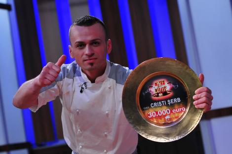 El este Cristi Șerb, marele câștigător al primei ediții „Chefi la cuțite”! Ce va face cu premiul de 30.000 de euro?