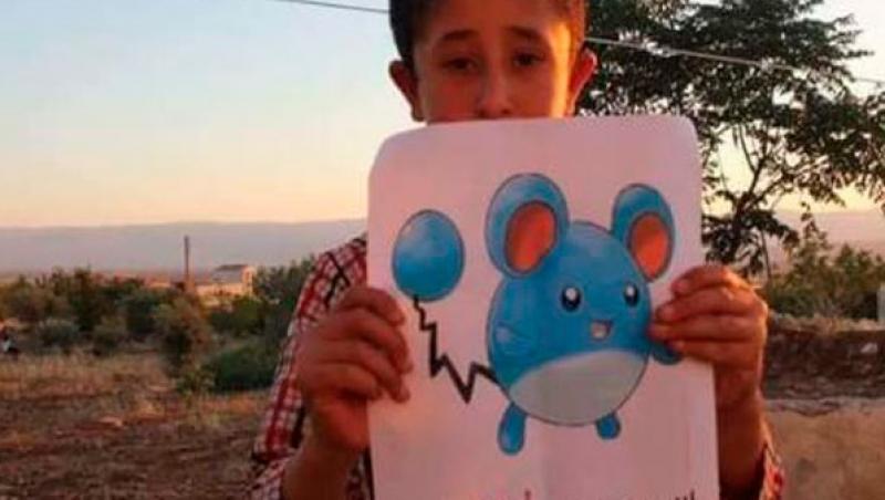 Copiii din Siria îndeamnă lumea, prin intermediul unor fotografii cu Pokémon, să îi caute şi să îi salveze