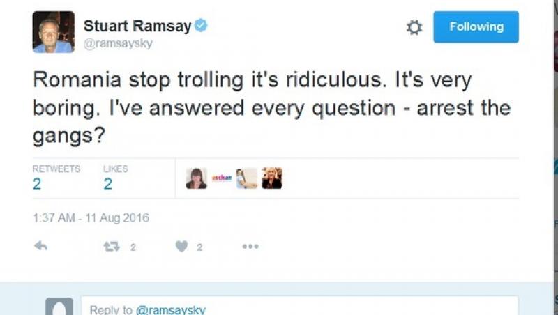 Jurnalistul Stuart Ramsay continuă să susțină veridicitatea reportajului despre arme: 