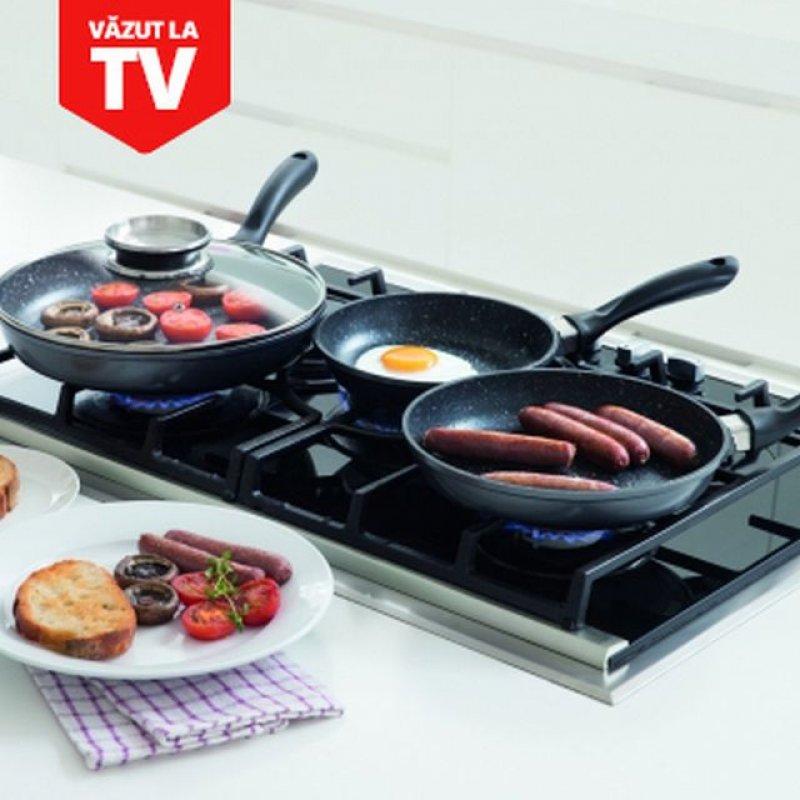 CONCURS! AloShop pune la bătaie tigaia "REGIS STONE PAN 28 cm". Gătește ca un maestru bucătar!