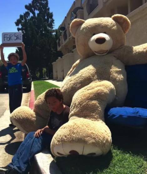 Doi copii încercau să vândă un urs de doi metri și jumătate, când s-a întâmplat ceva desprins parcă din filme!