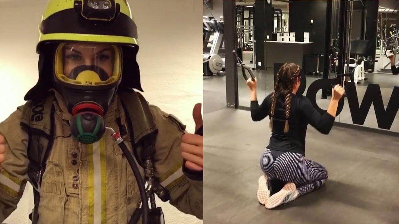 Iei foc instant! Ți-ai dori să te stingă fata asta! Ea e cea mai frumoasă femeie pompier din lume! Crezi că-i reziști?