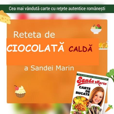 Fie iarna cât de rece, ciocolata o întrece! Sanda Marin, doamna bucătăriei românești, îți arată cum să prepari cea ma bună CIOCOLATĂ CALDĂ!