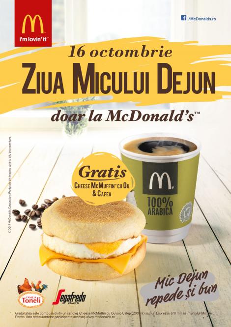 McDonald’s face cinste de Ziua Micului Dejun