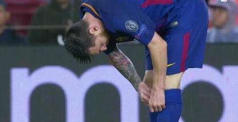 VIDEO: Misterul a fost elucidat. Ce a ”consumat” Lionel Messi în timpul meciului Barcelona - Olympiakos. Imaginile care fac înconjurul lumii