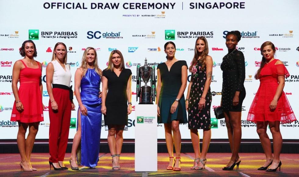 Simona Halep, &icirc;n Grupa Roșie la Turneul Campioanelor de la Singapore, alături de Svitolina, Wozniacki și Garcia. Programul meciurilor