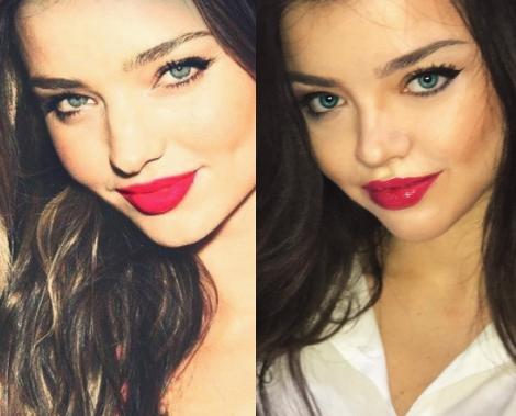 Vedem dublu, că o cunoaștem de undeva! Frumoasa Miranda Kerr are o sosie &icirc;n Republica Moldova!