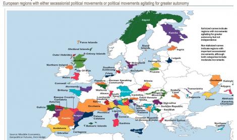 Harta Europei care ÎNGROZEȘTE România! Cum ar putea arăta BĂTRÂNUL CONTINENT în viitor!
