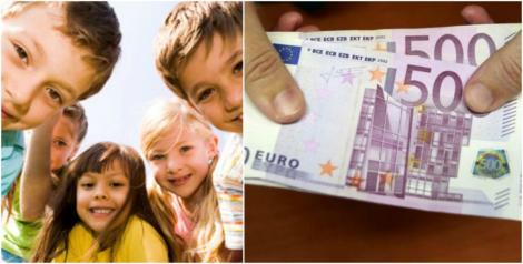 Cinci sute de euro pentru copiii din România! De când se dau banii