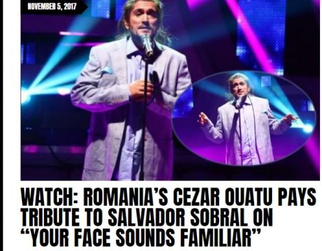 Transformarea uluitoare a lui Cezar Ouatu de la „Te cunosc de undeva” lăudată pe cel mai cunoscut site dedicat Eurovision
