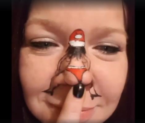 Râzi cu lacrimi! Cel mai haios clip de Sărbători. Crăciunița sexy, care dansează provocator.. din nas