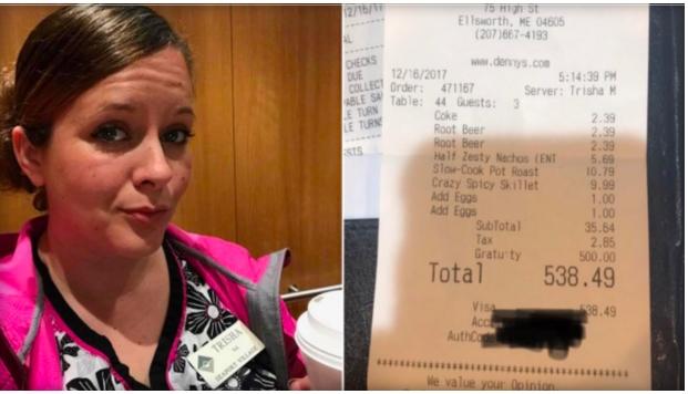 O ospătăriţă a avut parte de şocul vieţii c&acirc;nd s-a uitat pe bonul primit de la un client: "Mi-a salvat Crăciunul". Ce scria pe h&acirc;rtie