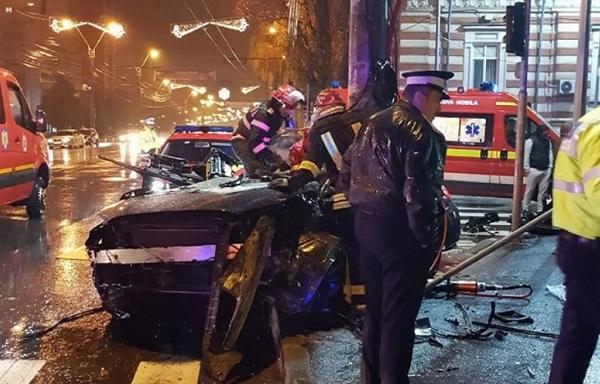 Accidentul grav din Galați, filmat de un taximetrist. Acestea au fost ultimele clipe de viaţă ale celor doi tineri care au pierit