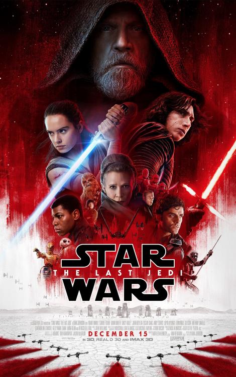 Noul film Star Wars, ''The Last Jedi'', se anunță un real succes: "O să vă facă să vă duceți în curtea din spatele casei, să vă luați navele spațiale de jucărie și să 'zburați' cu ele"