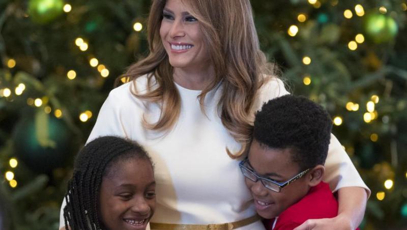 „Pădurea de Argint” de la Casa Albă, creată de Prima Doamnă, Melania Trump!  Primul brad de Crăciun a ajuns la președintele SUA  într-o trăsură trasă de cai