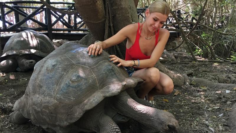 Jurata de la “Next Star” , Alina Eremia, a vizitat o rezervație de țestoase  și și-a învins teama de înălțime, în Zanzibar