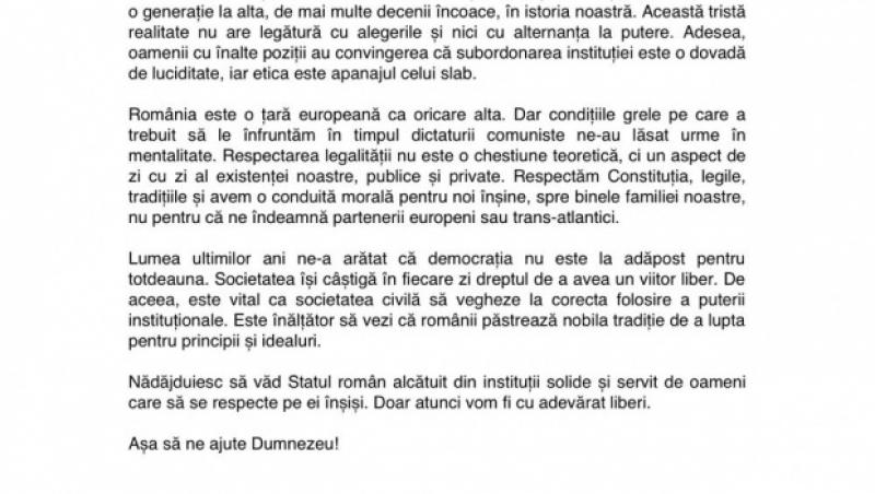 Mesajul Casei Regale a României, adresat tuturor în contextul protestelor: „Români, țara noastră trece printr-o cumpănă...”