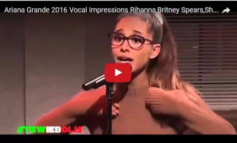 Shakira, Rihanna, Whitney Houston sau Celine Dion?! Nu, e doar Ariana Grande. Cântăreaţa imită la perfecţie cele mai tari voci. Cât talent...