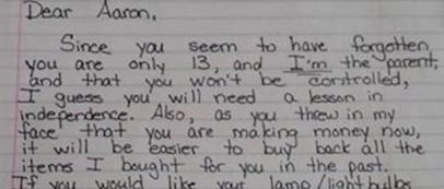 VIRAL! Scrisoarea unei mamei către un puşti de 13 ani care vrea să fie independent face furori pe internet: "Din moment ce ai uitat ce vârstă ai..." 