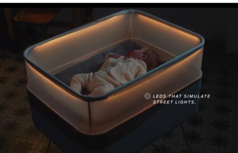 Nu e o maşină, dar se simte ca şi cum ar fi! "Ford Baby Crib" îi ajută pe bebeluşi să adoarmă cât ai clipi. Cutia simulează mersul cu autoturismul. Şmecherie sau ce?