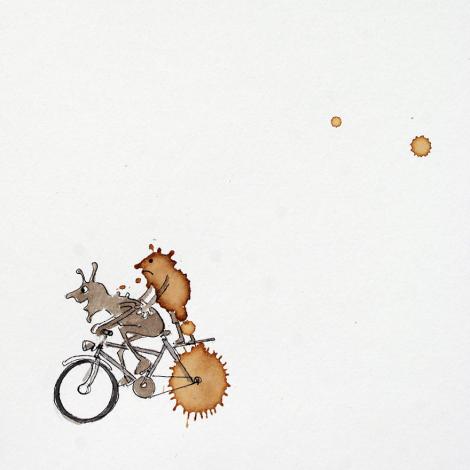 "Sunt momente când şi eu rămân surprins de unele ilustraţii". A ”lipit” ciclismul de boabele de cafea. Vezi ce a ieșit!