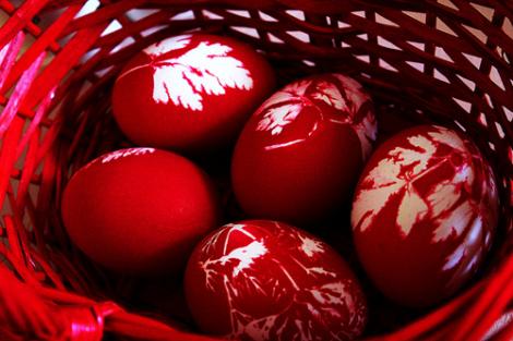 Uită de colorarea chimică! Ouăle vopsite în coji de ceapă roșie, varianta bio pentru masa tradițională de Paște