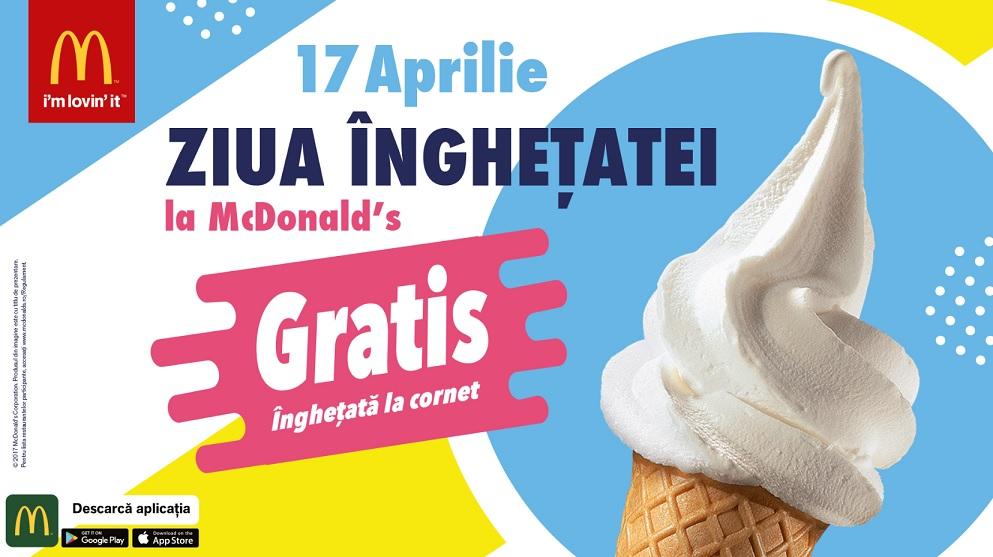 Ziua &Icirc;nghețatei este sărbătorită doar la McDonald&rsquo;s pe 17 aprilie
