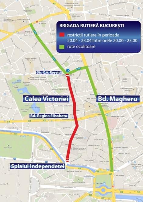 Capitala va fi sub LUMINI, iar traficul în București - sub RESTRICȚII. Șoferule, acestea sunt hărțile cu RUTELE OCOLITOARE!