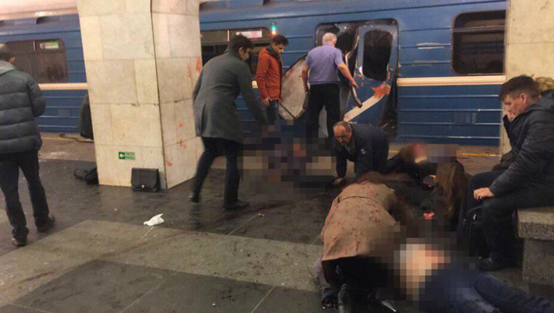 BREAKING NEWS. Explozii puternice la metroul din Sankt Petersburg! Cel puțin 10 MORȚI! UPDATE