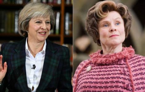 Theresa May, prim-ministrul Marii Britanii, asemănată cu Umbridge, vrăjitoarea sadică din Harry Potter: "Nu, nu mă puteţi întreba asta!"